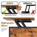 Lift Top Coffee Table With Storage, Adjustable Height Living Room - Black / Brown