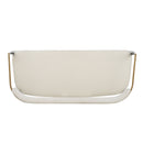 Modern Upholstered Loveseat Settee With Iron Frame