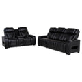 Zuma - Faux Leather Dual Power LED Sofa Set
