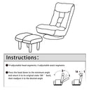 Adjustable Japanese Reclining Floor Chair Sofa With Metal Frame For Living Room