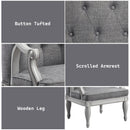 Florian - Chair - Gray Fabric & Antique White