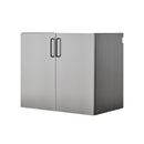 Astro Series - Metal Wall Mounted Base Door Storage Cabinet - Metallic Gray