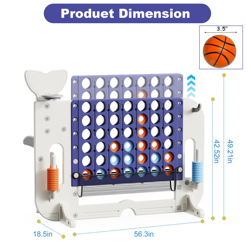 4 To Score Giant Game Set With Mesh Bag & Jumbo Connect 4