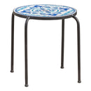 Skye - End Table - White / Blue