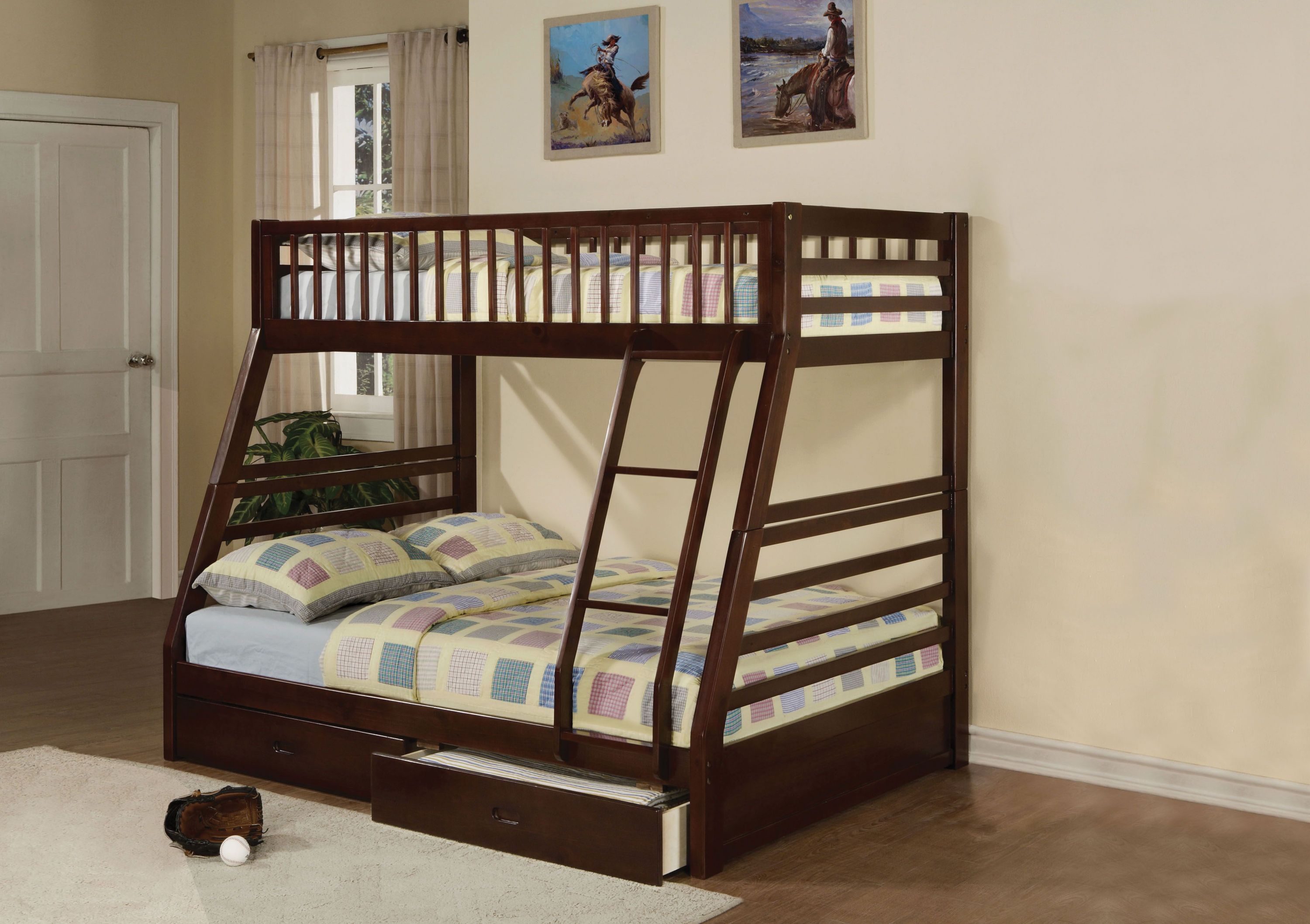 ACME Jason Twin/Full Bunk Bed, Espresso 02020W - Atlantic Fine Furniture Melbourne FL