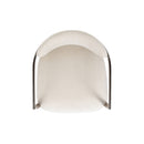 Artemis - Mixed Material Upholstered Dining Arm Chair - Warm White