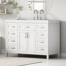 Bathroom Vanity With Sink, 2 Doors 8 Drawers, Soft Close System, Classic Design