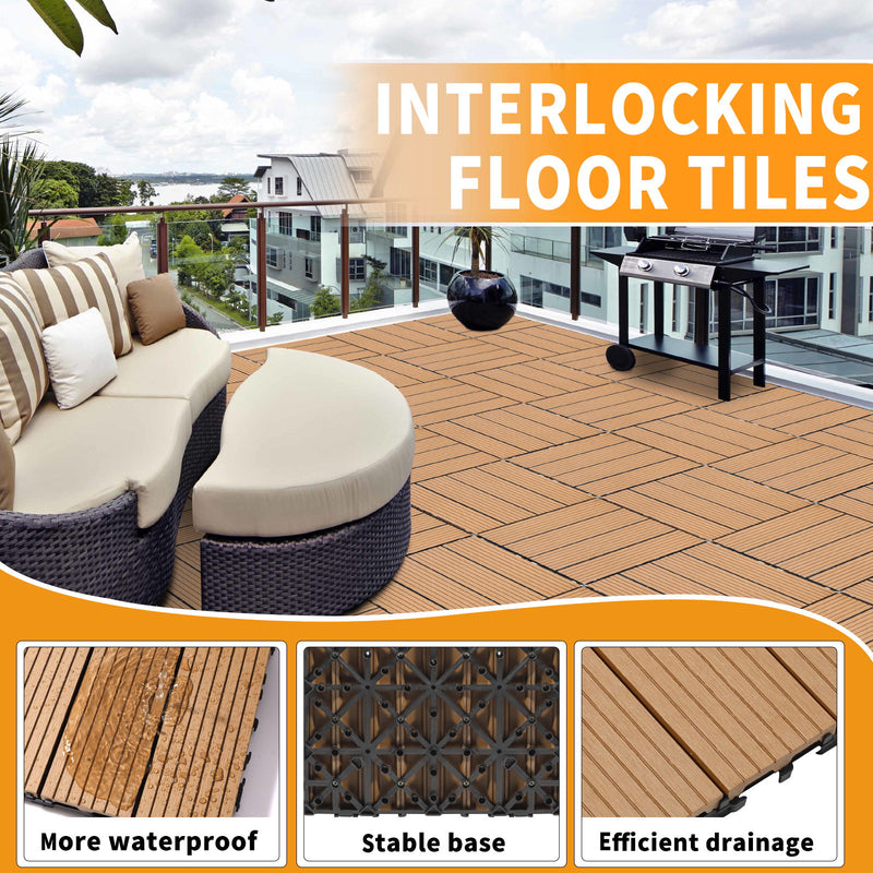 Composite Deck Tiles, Resist Rust, Water, Weather