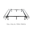 Twin Over Full Adjustable Bed Frame - Glides