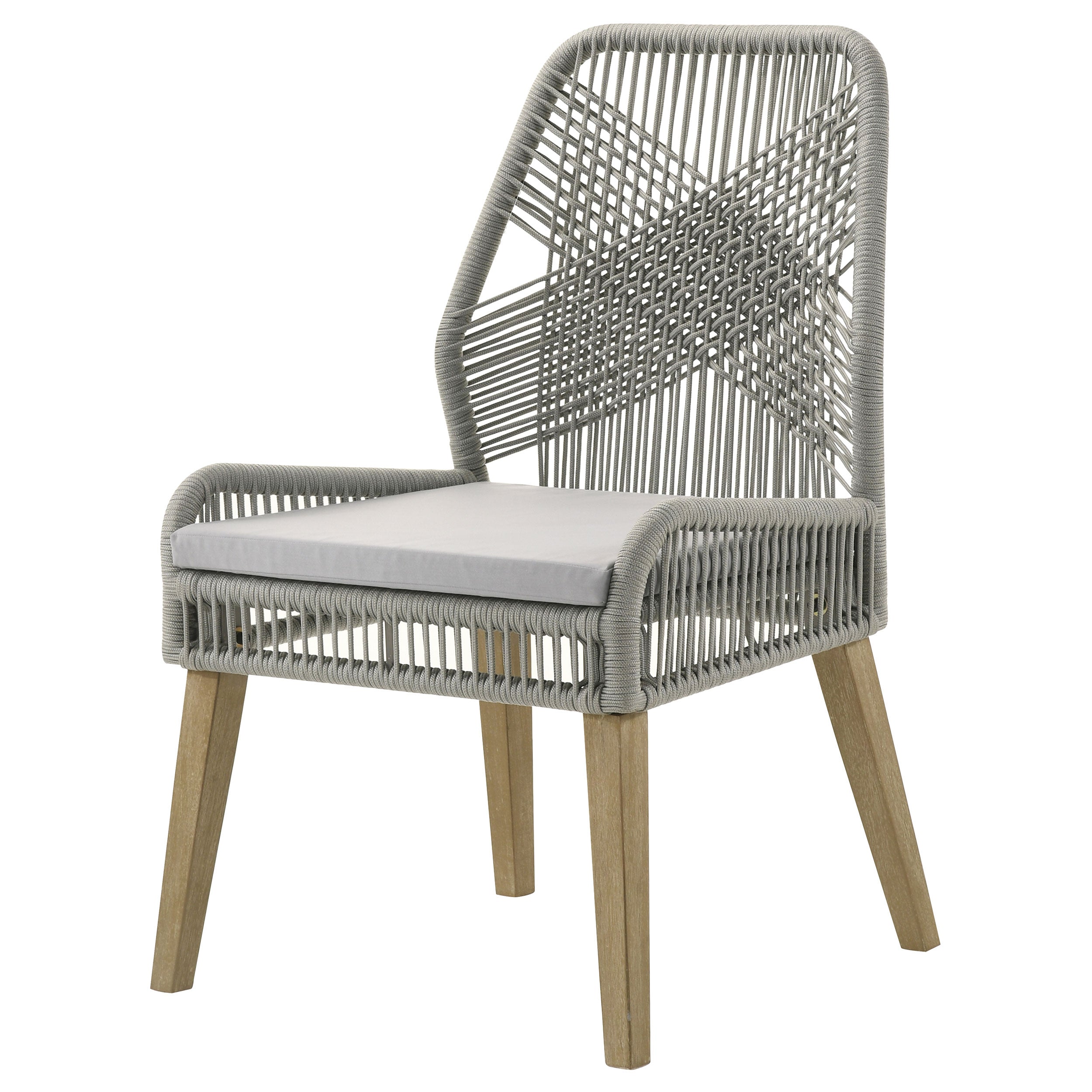 Nakia Woven Rope Dining Side Chairs Grey (Set of 2) — view 5