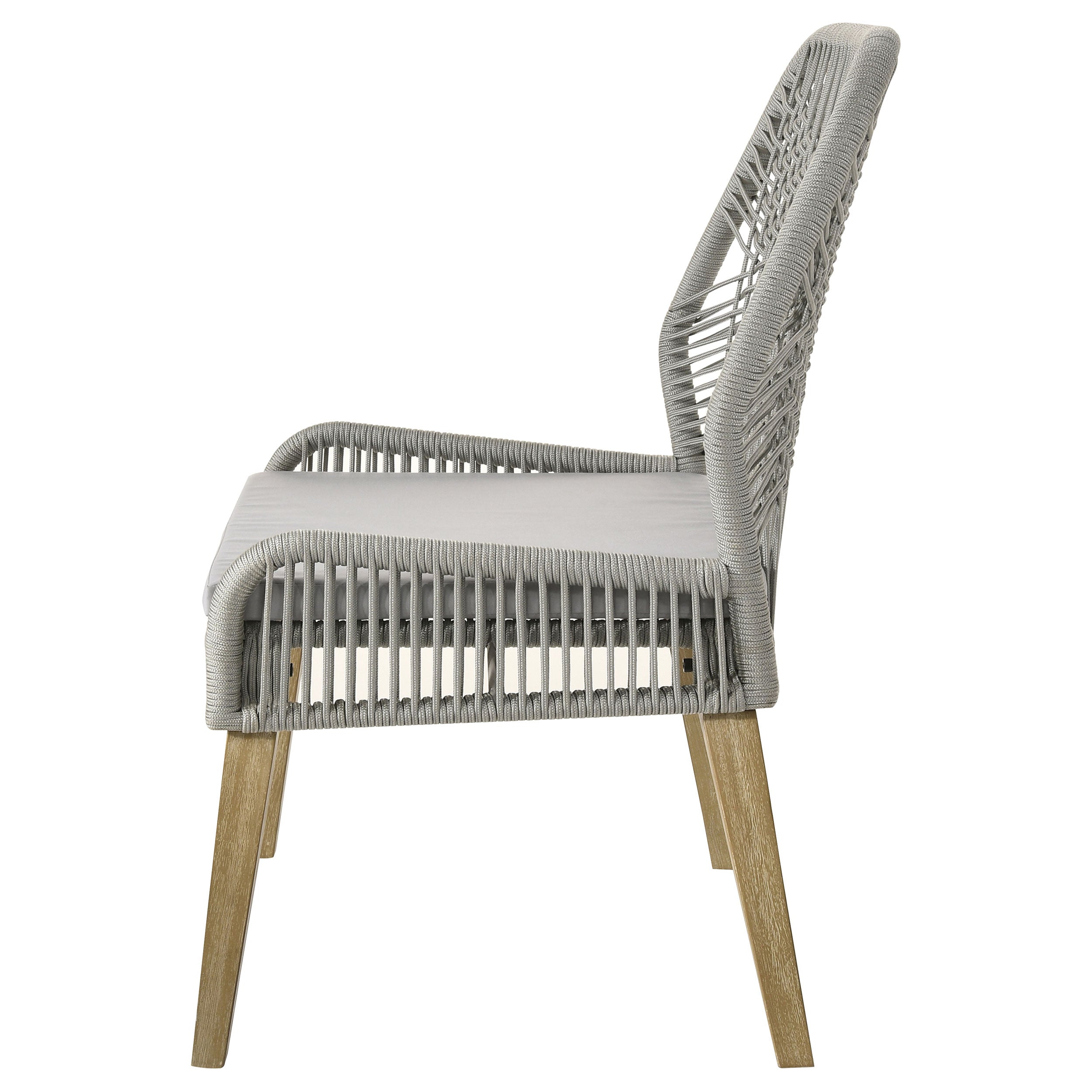 Nakia Woven Rope Dining Side Chairs Grey (Set of 2) — view 6
