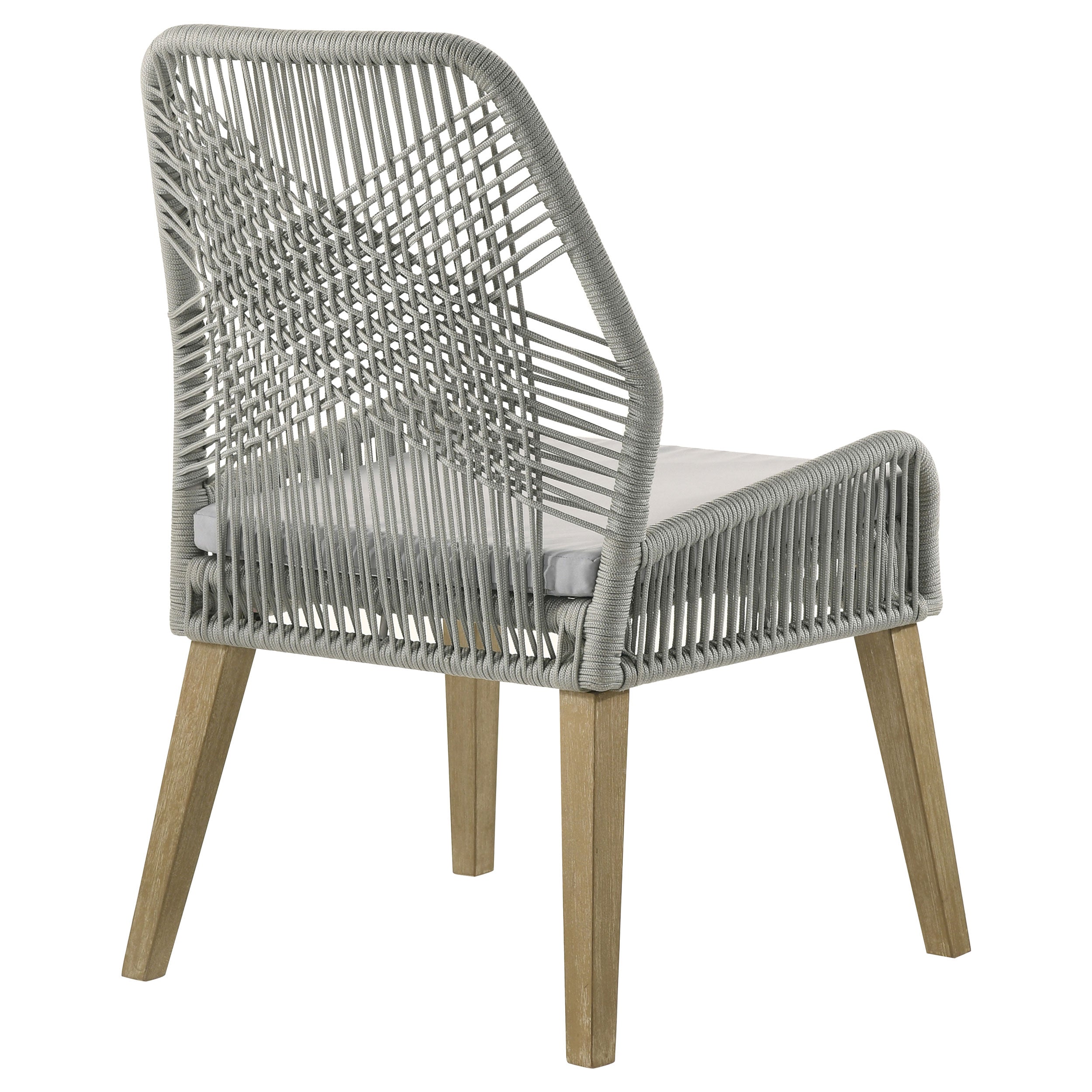 Nakia Woven Rope Dining Side Chairs Grey (Set of 2) — view 8