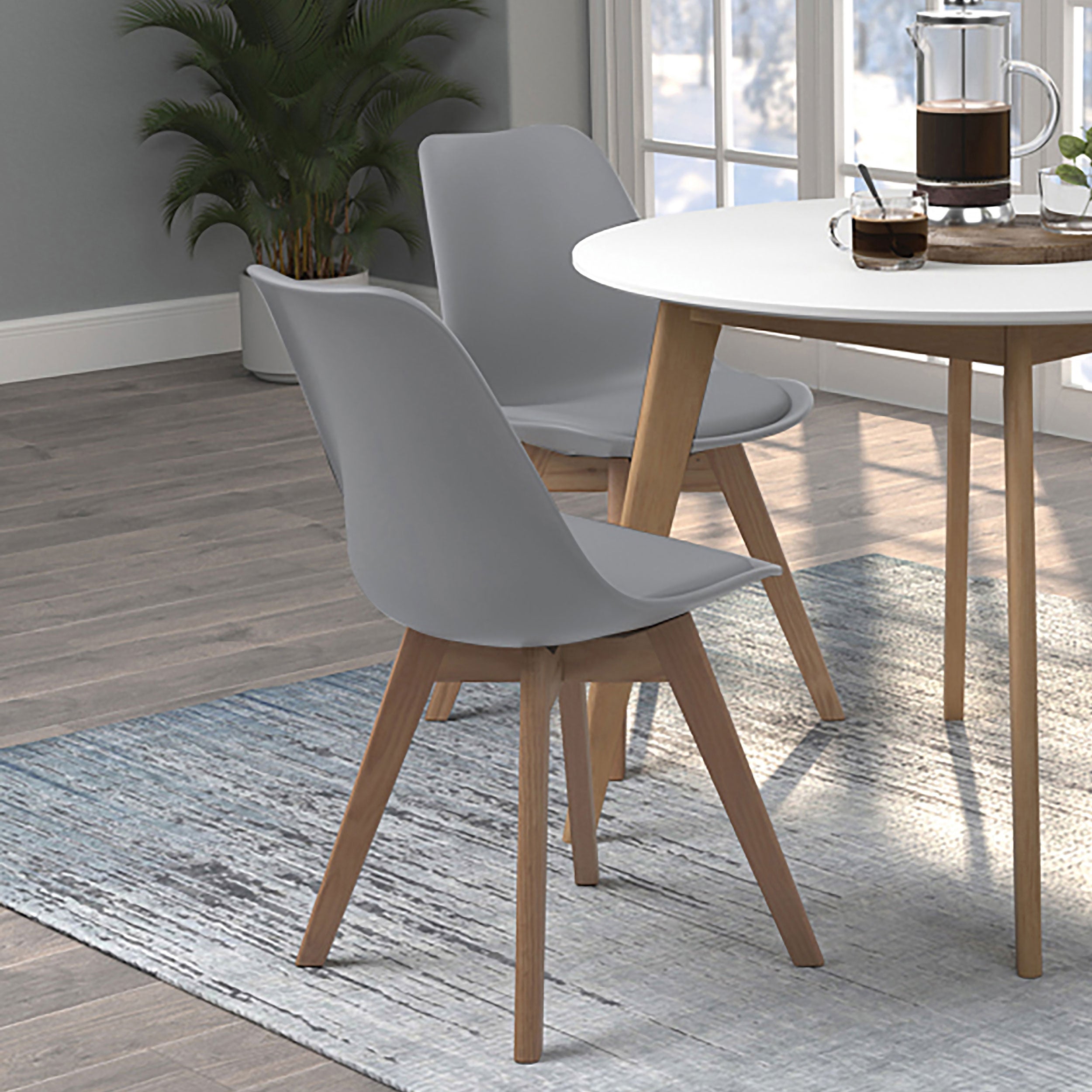 Caballo Polypropylene Dining Side Chair Grey (Set of 2) — view 2