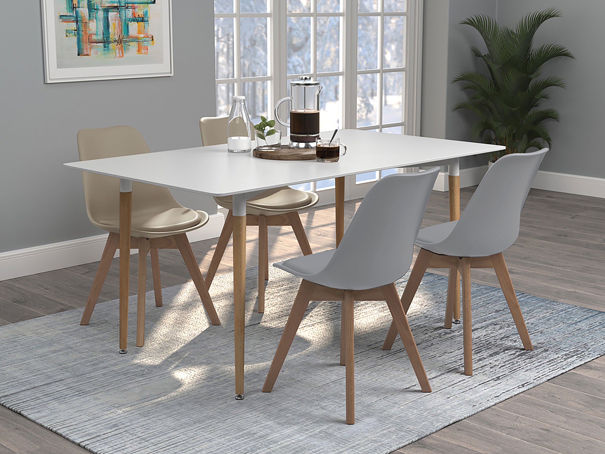 Caballo Polypropylene Dining Side Chair Grey (Set of 2) — view 13