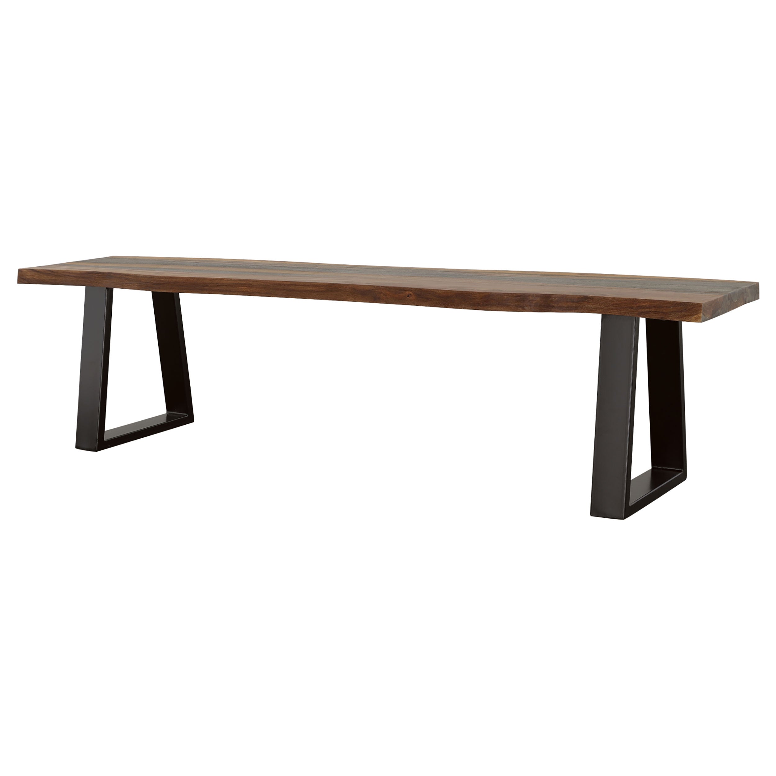Ditman Live Edge Wood Dining Bench Grey Sheesham — view 4