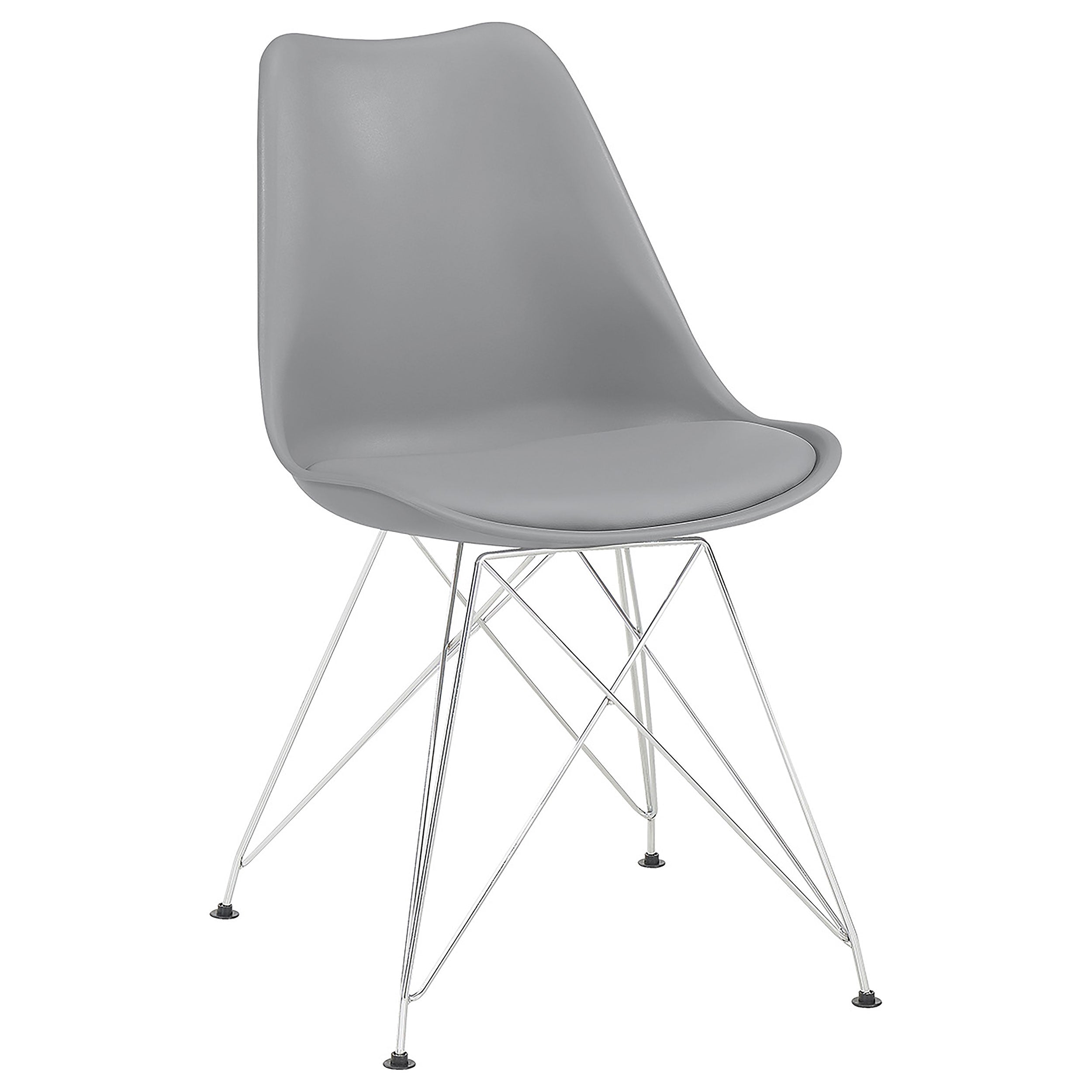 Juniper Polypropylene Dining Side Chair Grey (Set of 2) — view 3