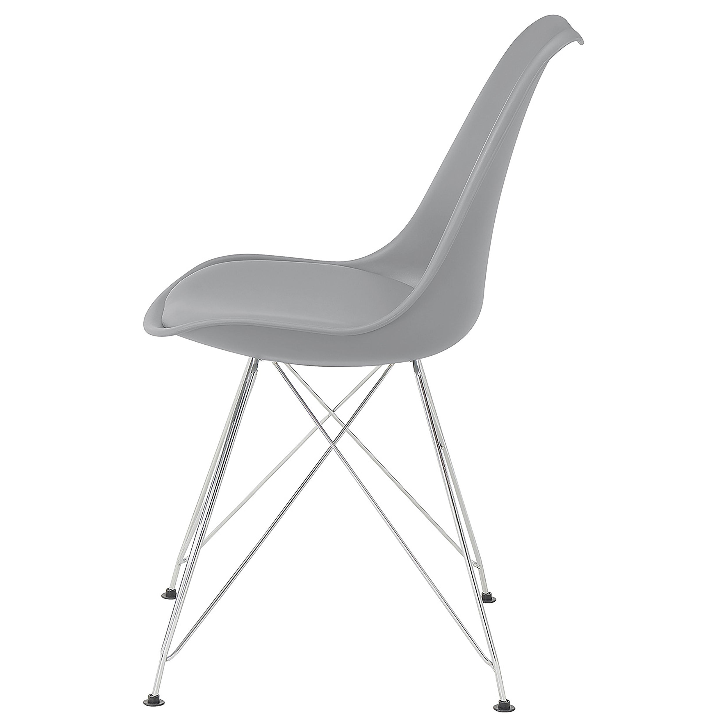 Juniper Polypropylene Dining Side Chair Grey (Set of 2) — view 6