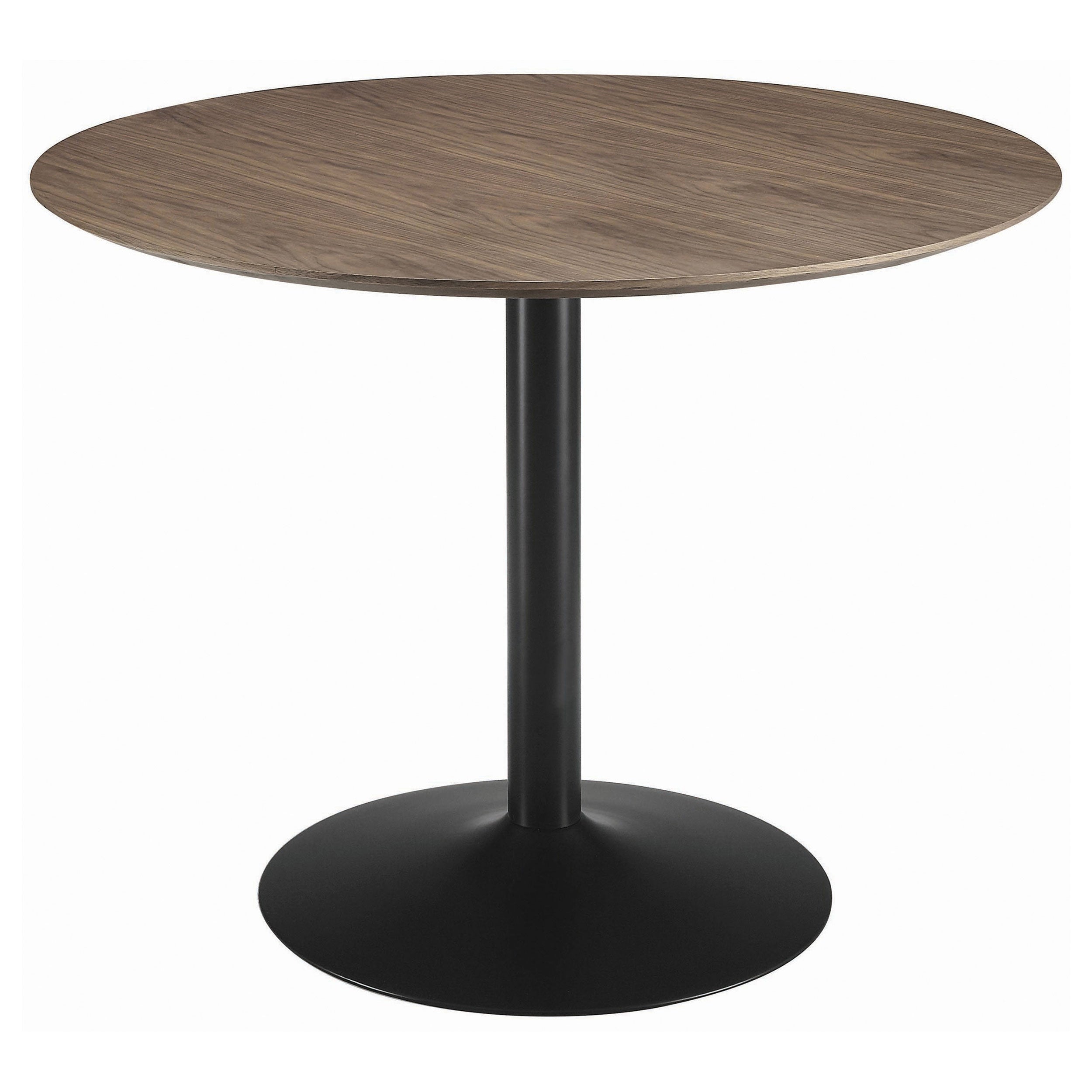 Cora Round 40-inch Wood Top Dining Table Brown Walnut — view 1