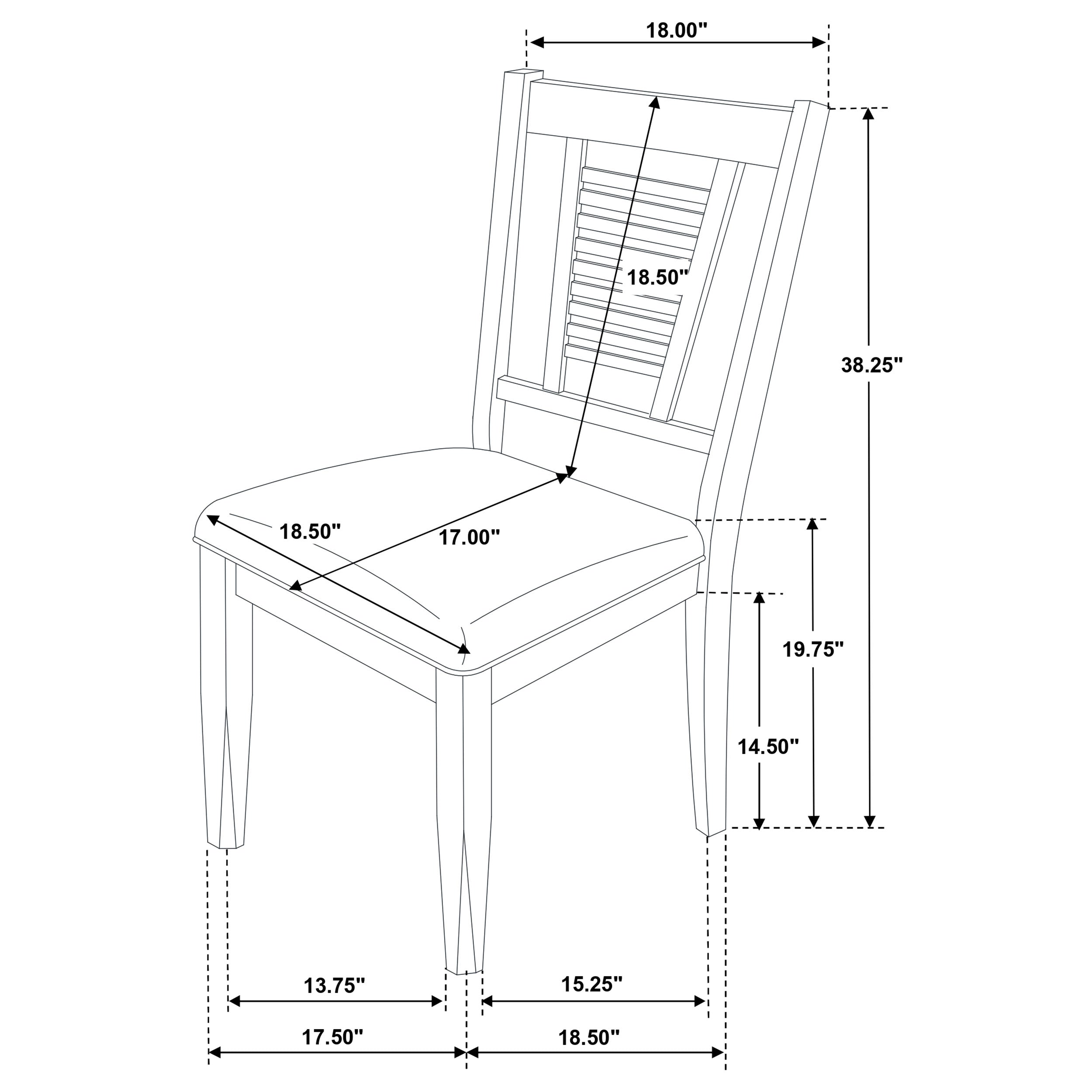 Appleton Wood Dining Side Chair Washed Black (Set of 2) — view 13