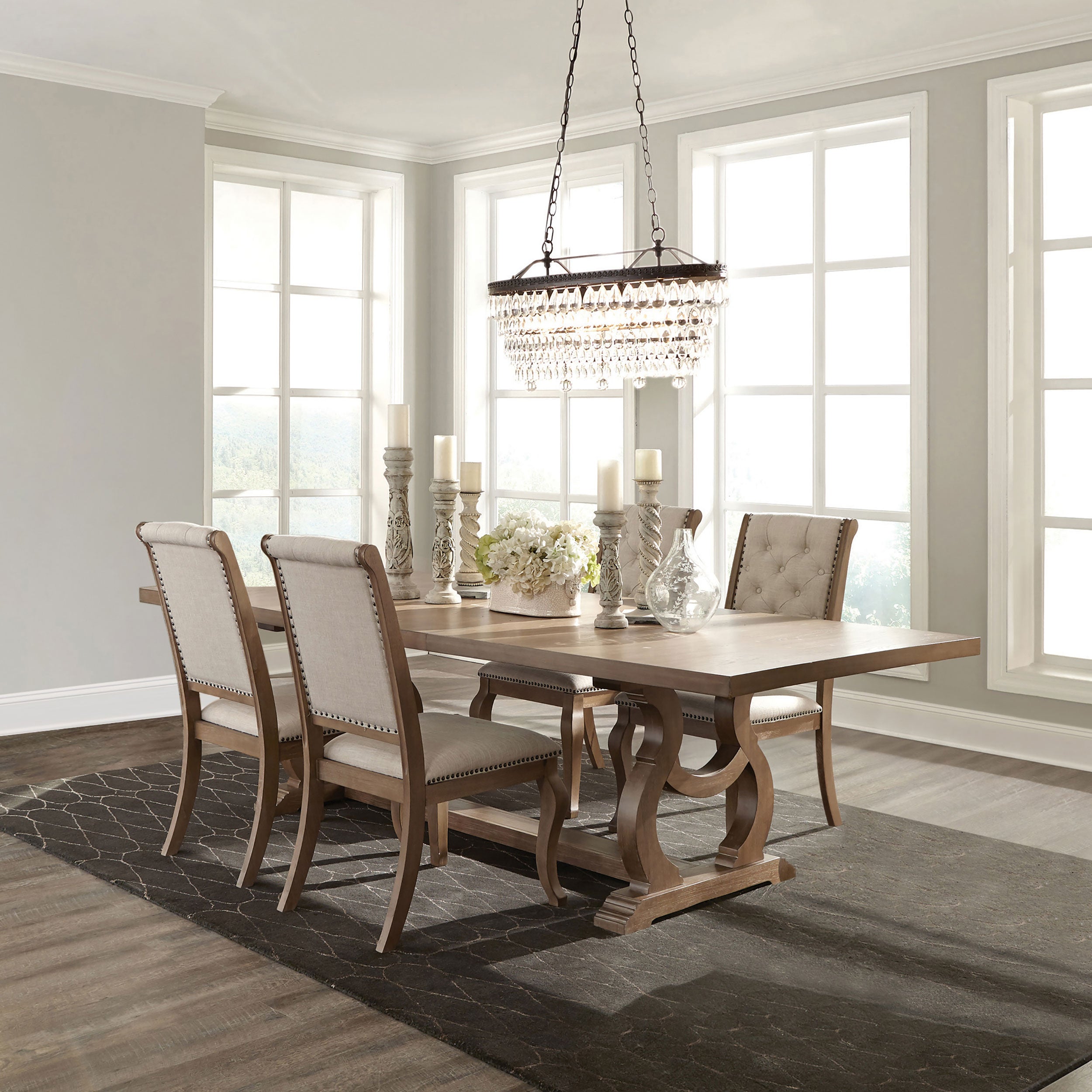 Brockway 5-piece Extension Leaf Dining Set Barley Brown — view 1