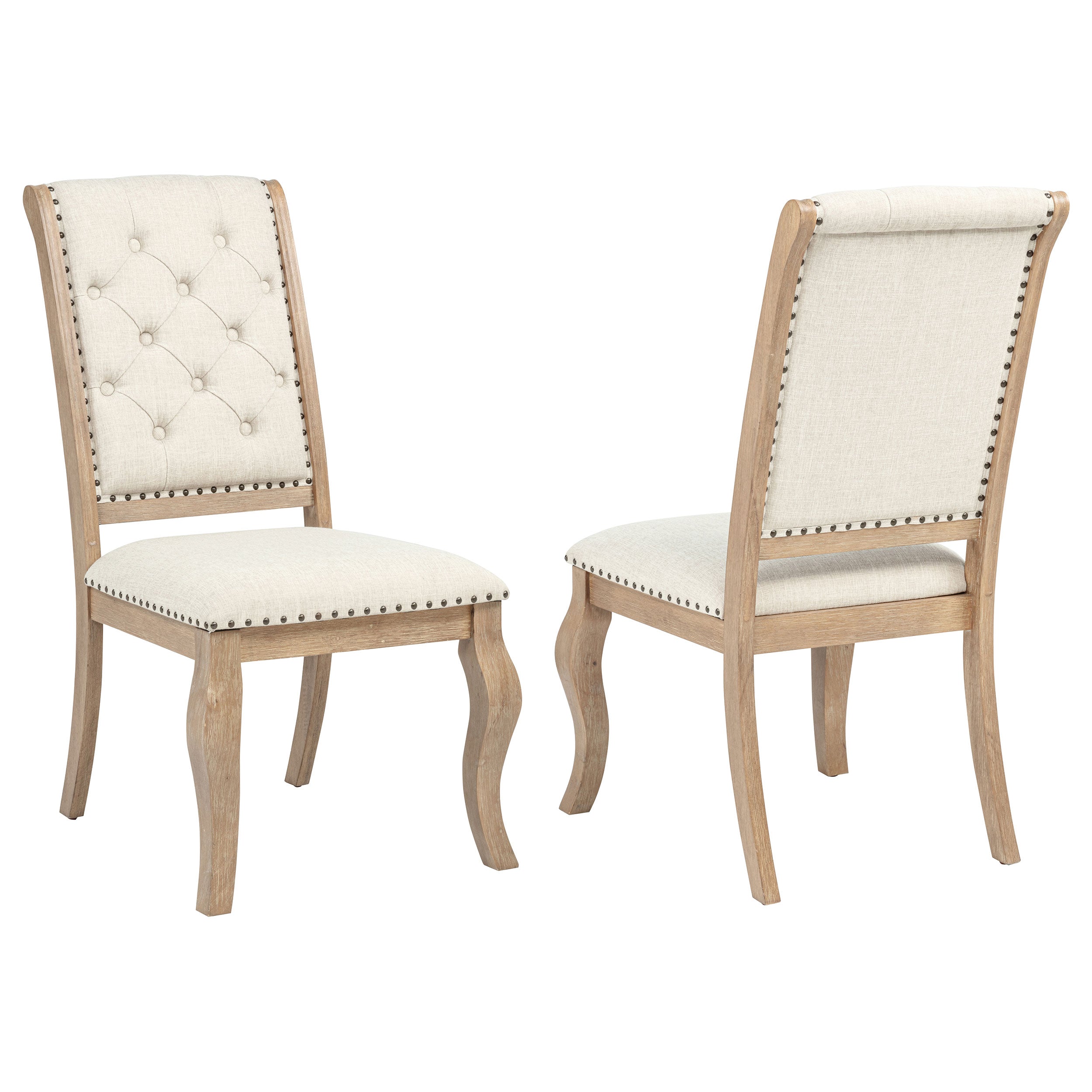 Brockway Upholstered Dining Chair Barley Brown (Set of 2) — view 1