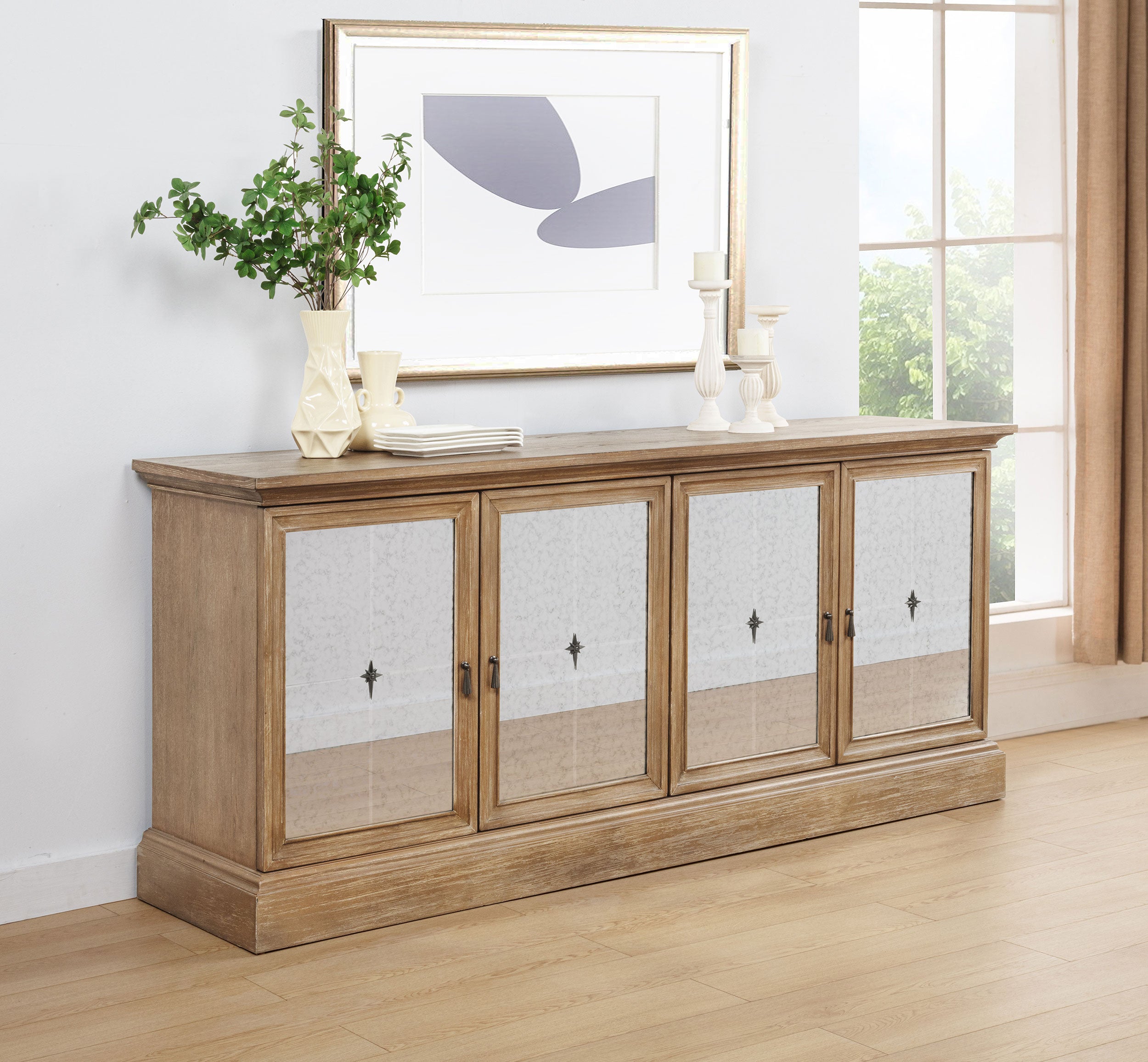 Brockway 4-door Dining Sideboard Buffet Cabinet Barley Brown — view 2