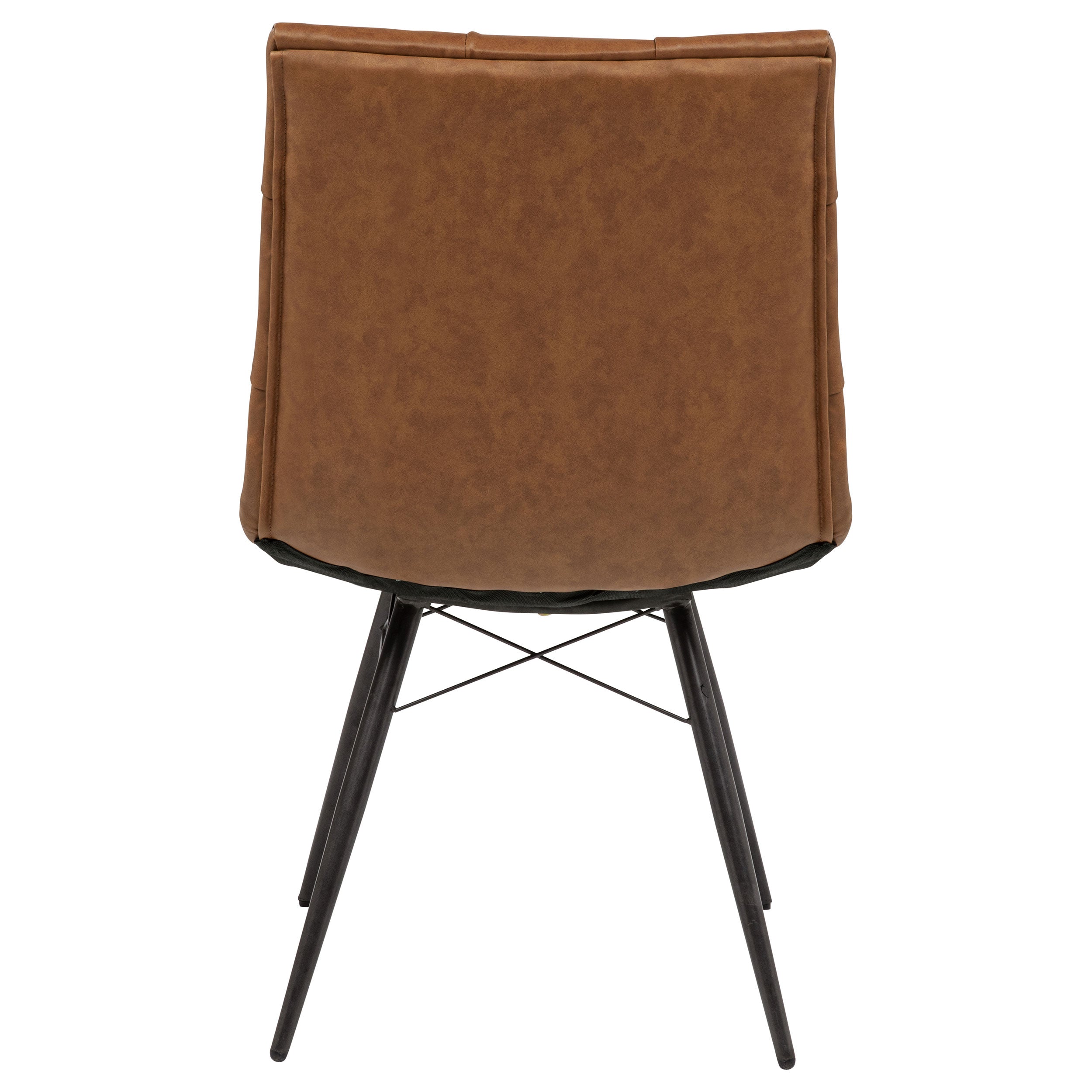 Aiken Faux Leather Upholstered Dining Side Chair Saddle Brown (Set of 4) — view 8