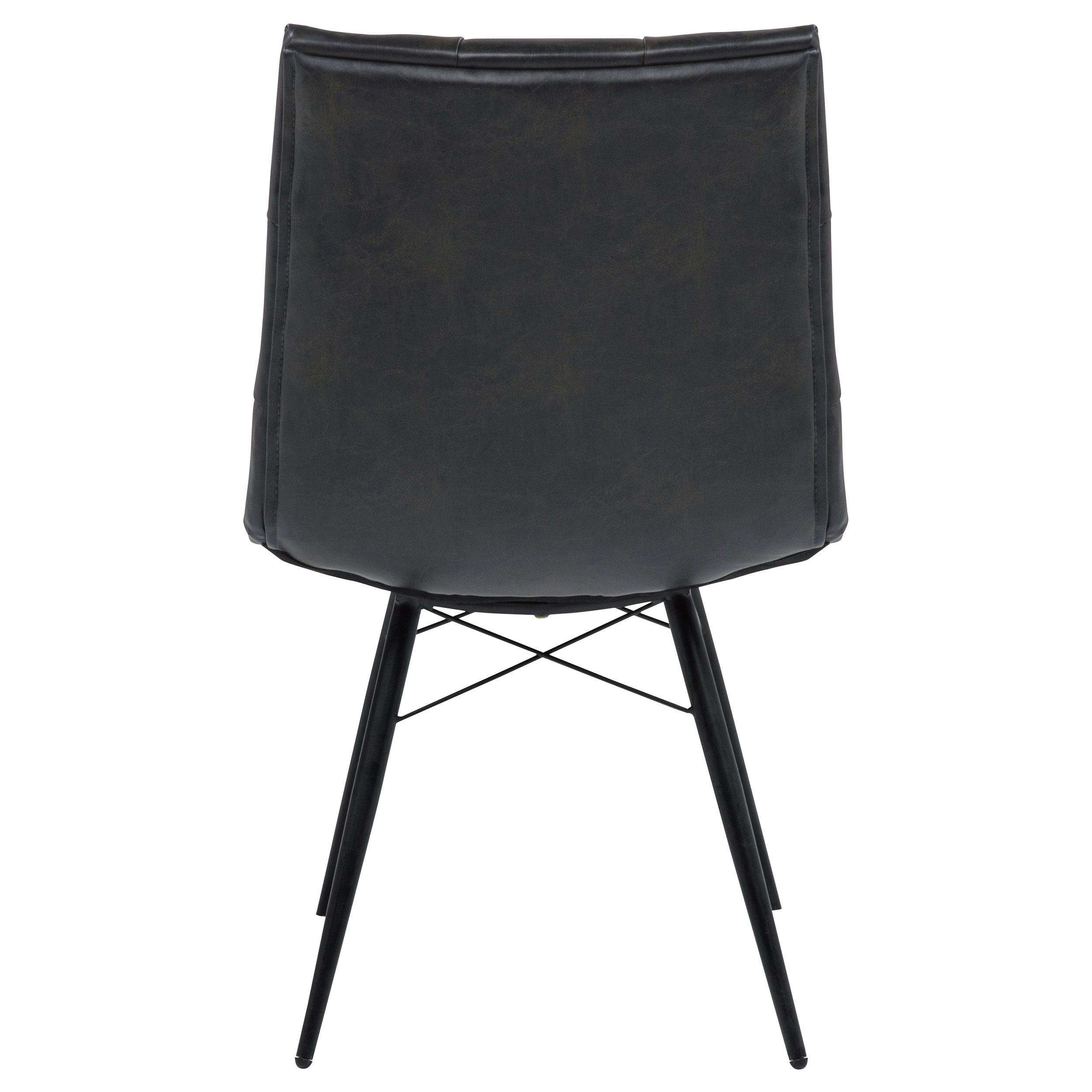 Aiken Faux Leather Upholstered Dining Side Chair Charcoal Grey (Set of 4) — view 8