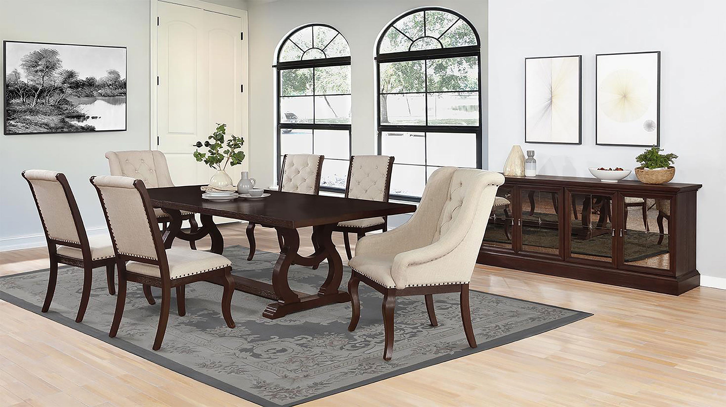Brockway 104-inch Extension Leaf Dining Table Antique Java — view 7