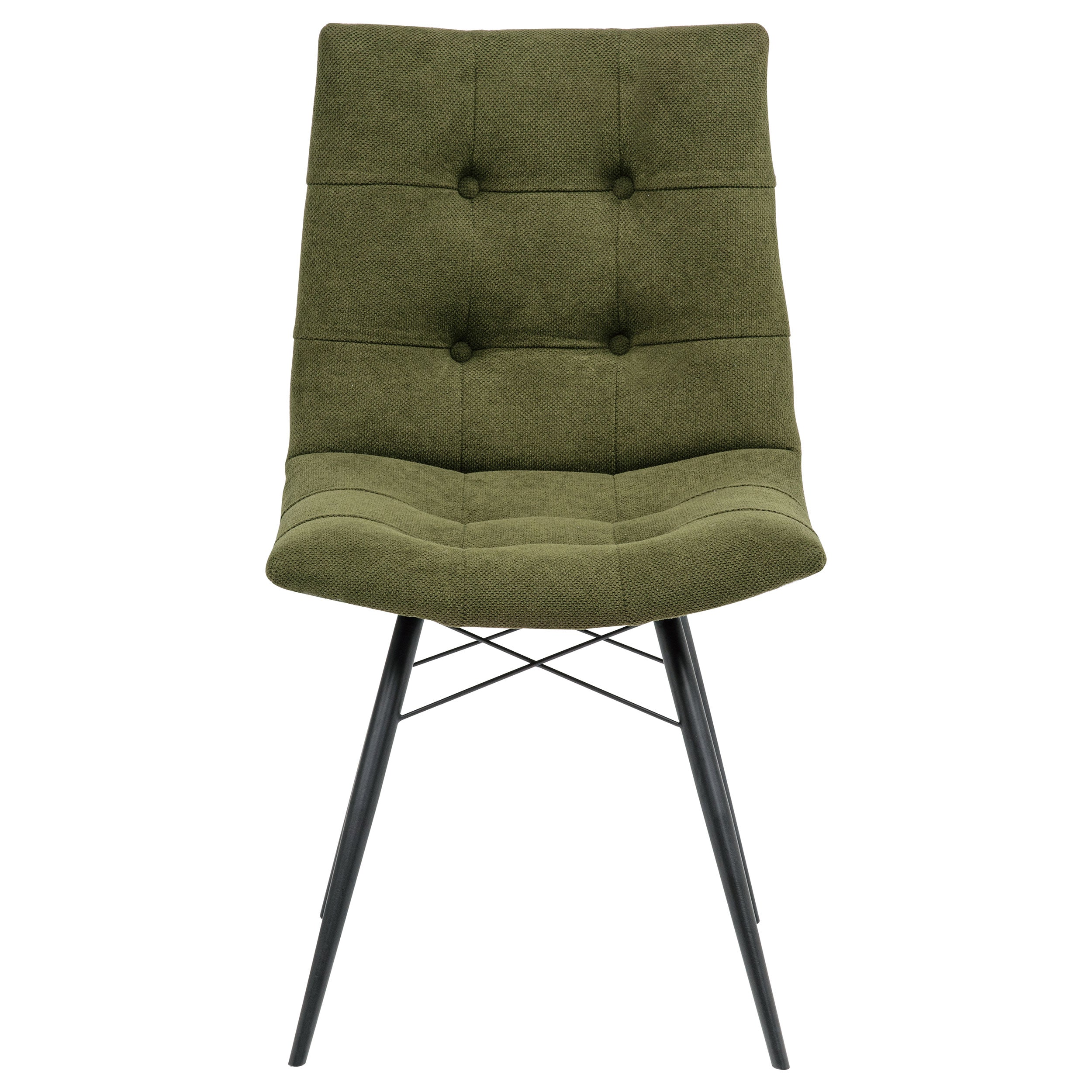 Aiken Fabric Upholstered Dining Side Chair Saddle Forest Green (Set of 4) — view 4