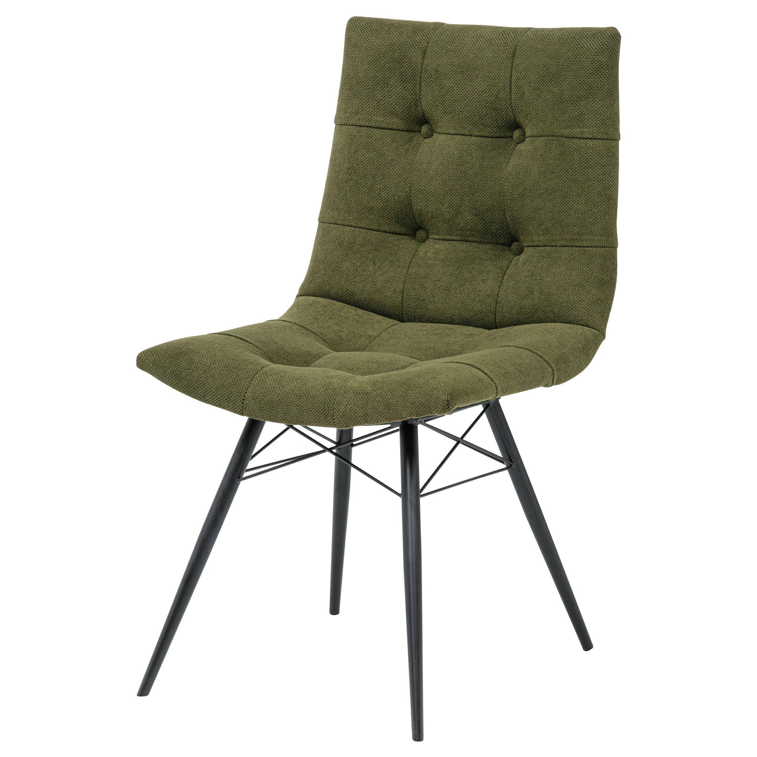 Aiken Fabric Upholstered Dining Side Chair Saddle Forest Green (Set of 4) — view 5