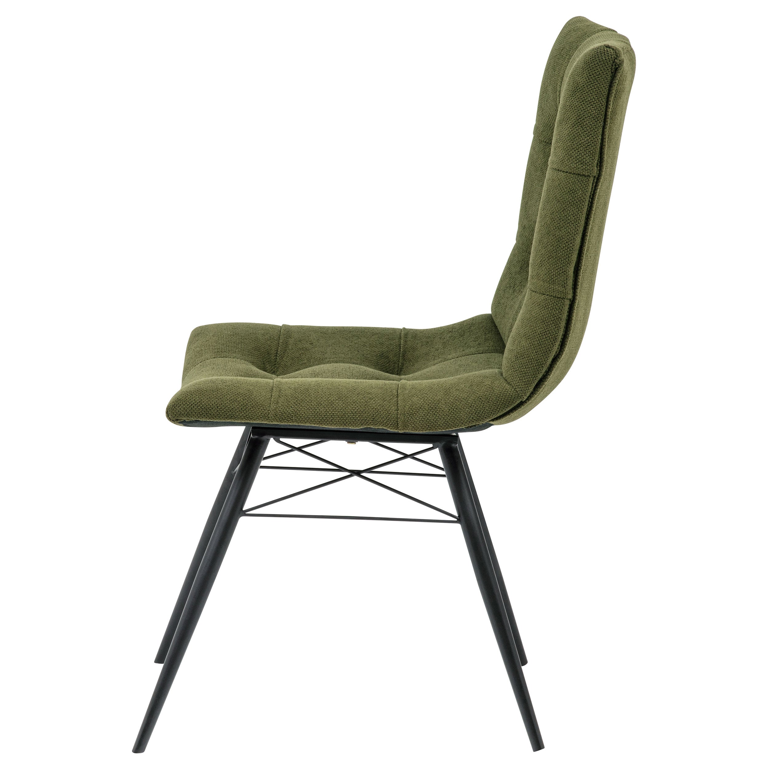 Aiken Fabric Upholstered Dining Side Chair Saddle Forest Green (Set of 4) — view 6