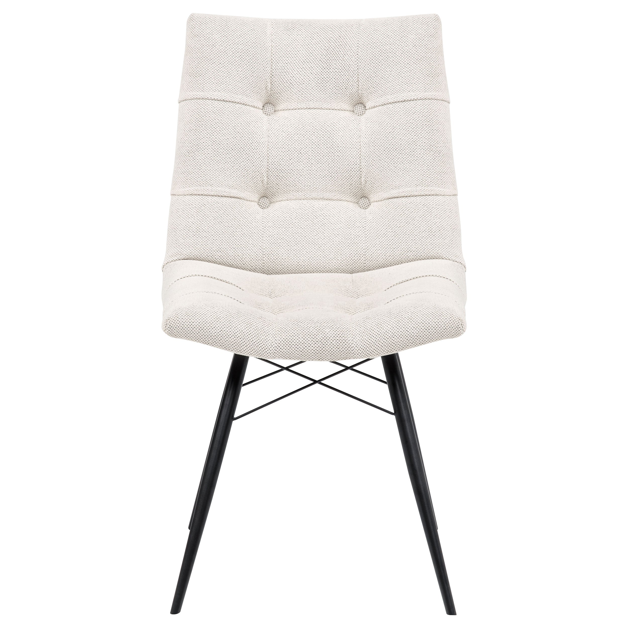 Aiken Fabric Upholstered Dining Side Chair Saddle Stone White (Set of 4) — view 4