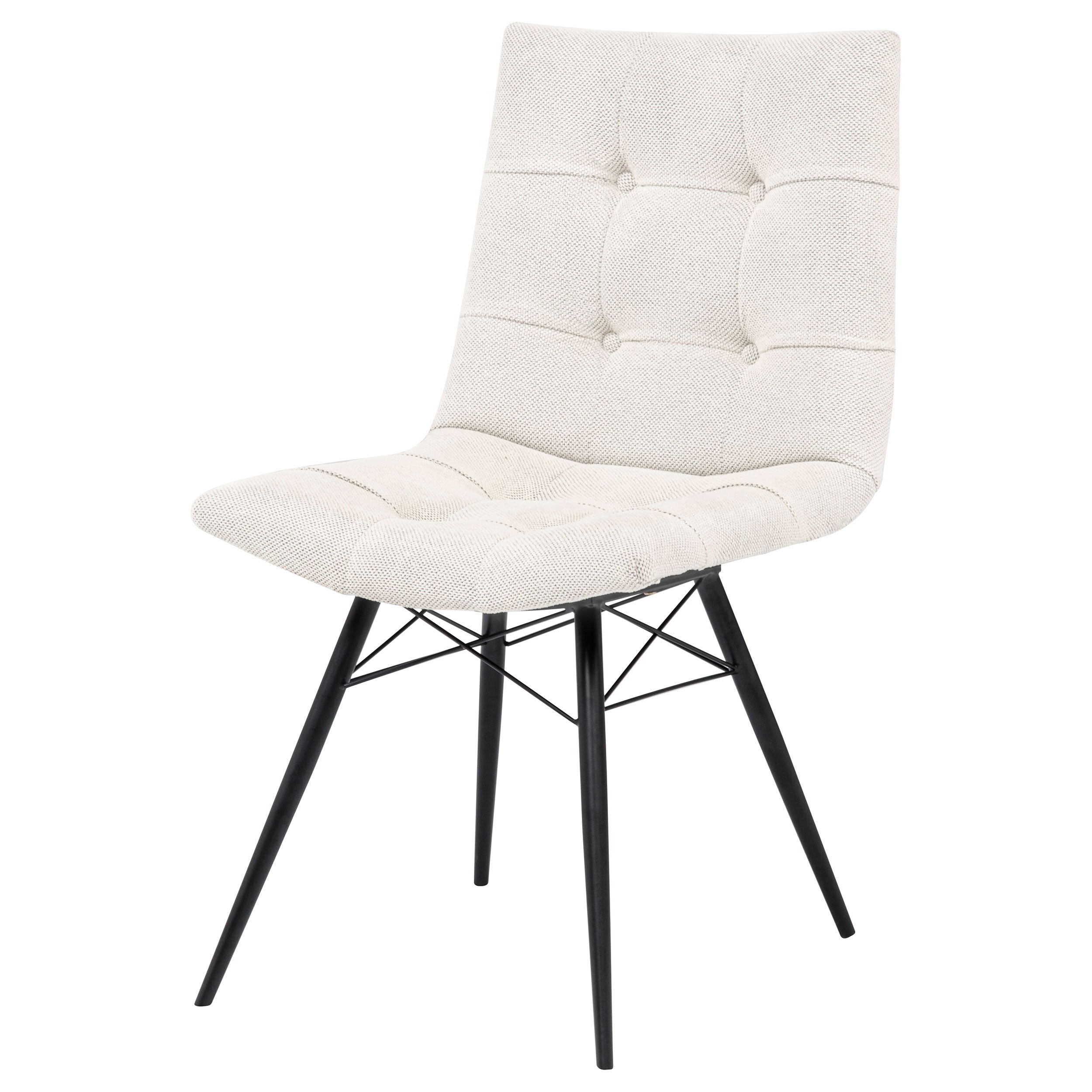 Aiken Fabric Upholstered Dining Side Chair Saddle Stone White (Set of 4) — view 5