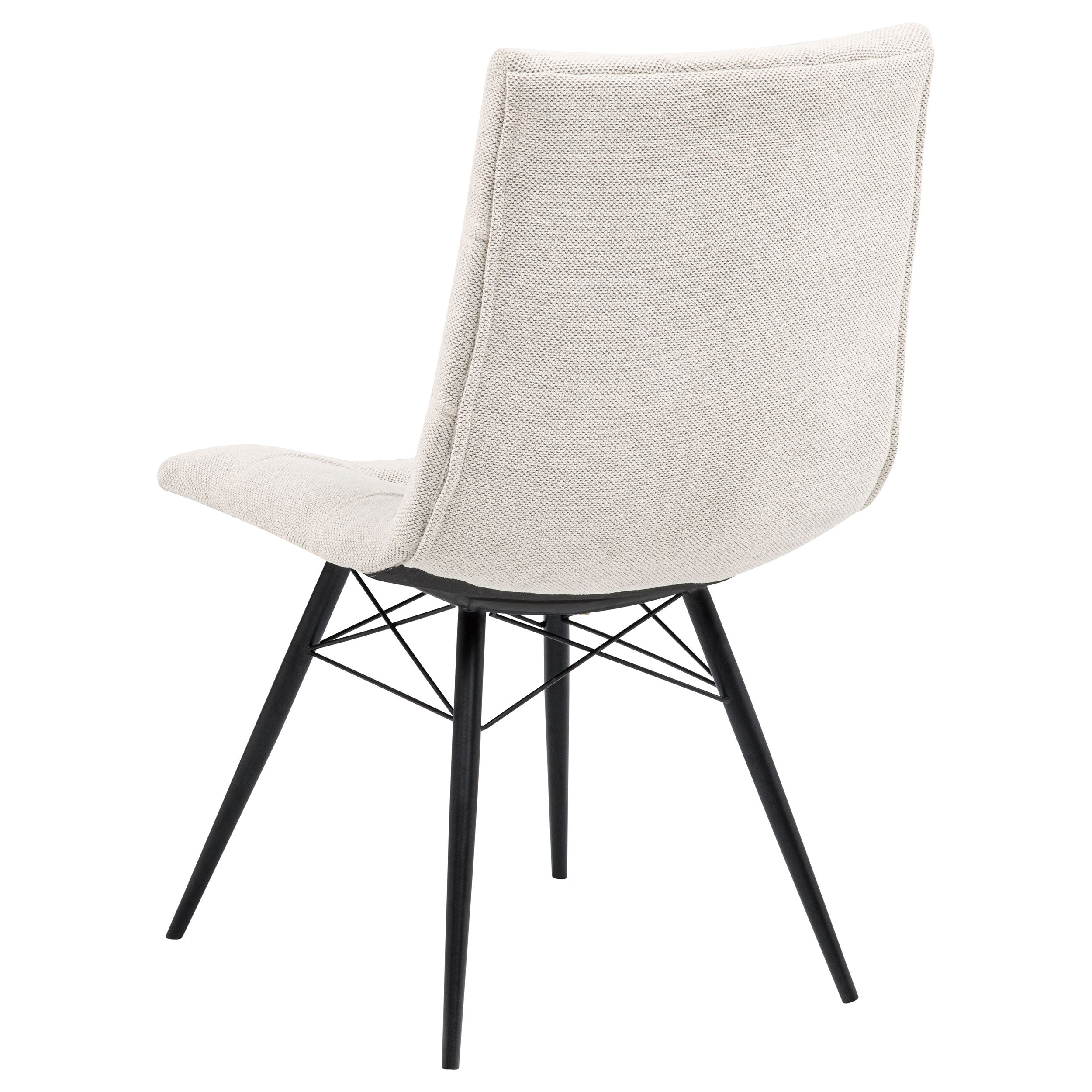 Aiken Fabric Upholstered Dining Side Chair Saddle Stone White (Set of 4) — view 7