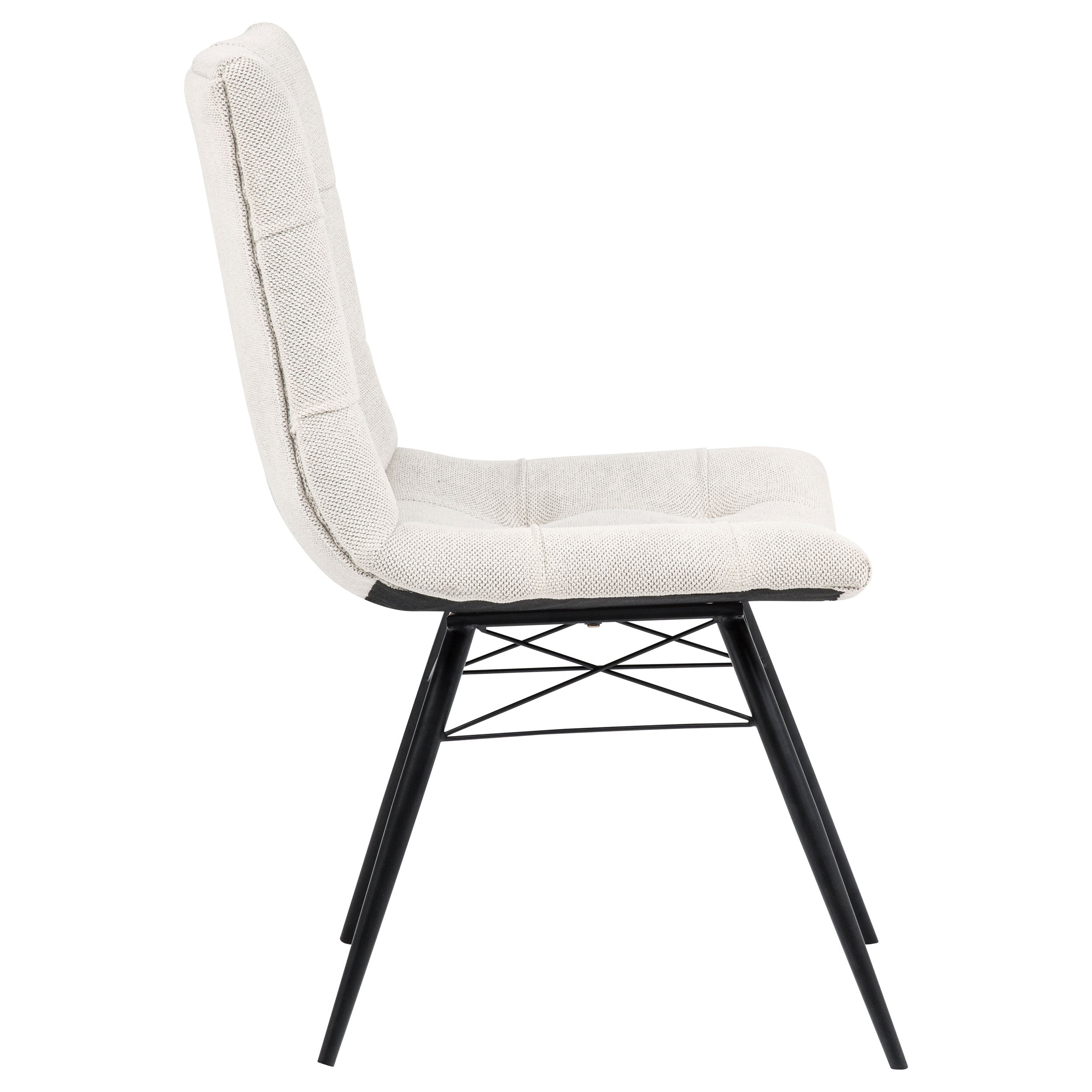 Aiken Fabric Upholstered Dining Side Chair Saddle Stone White (Set of 4) — view 10