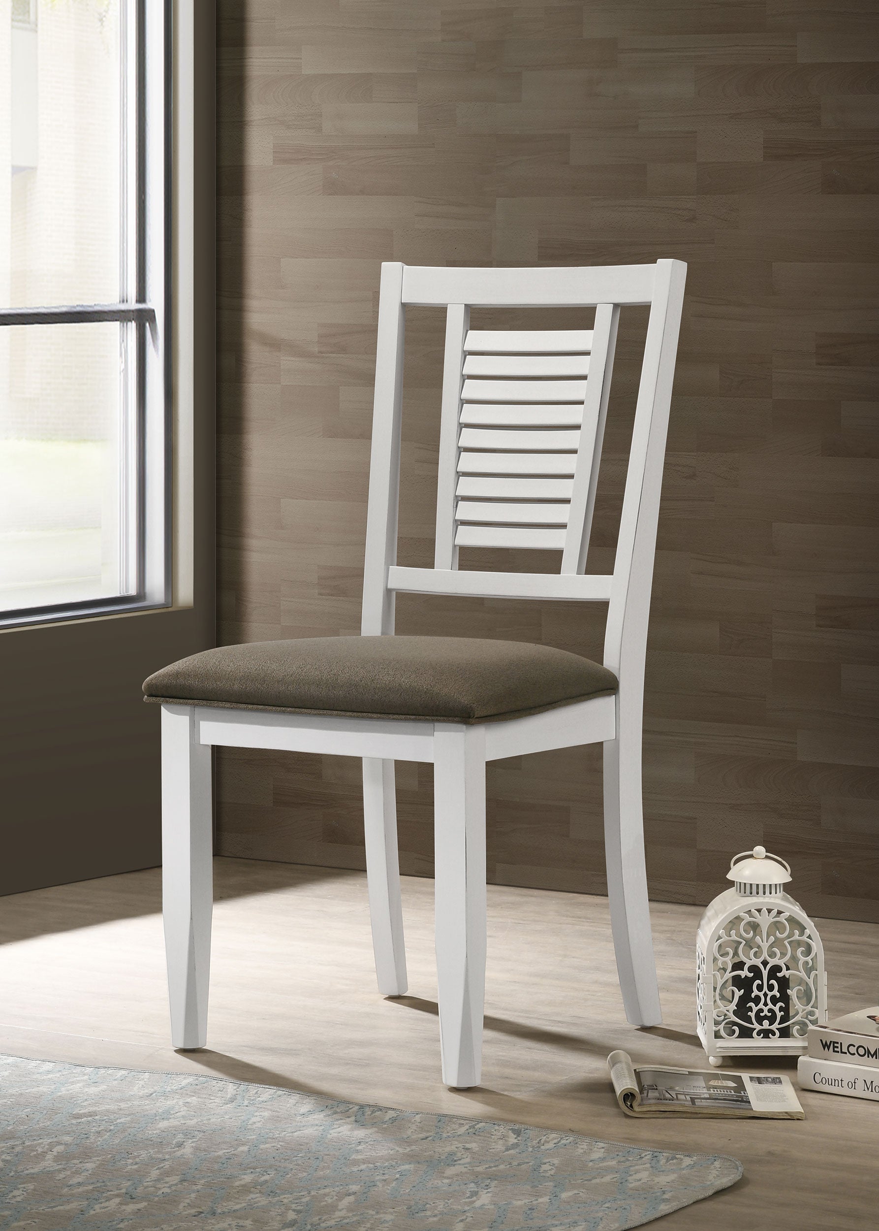 Appleton Wood Dining Side Chair Distressed White (Set of 2) — view 2