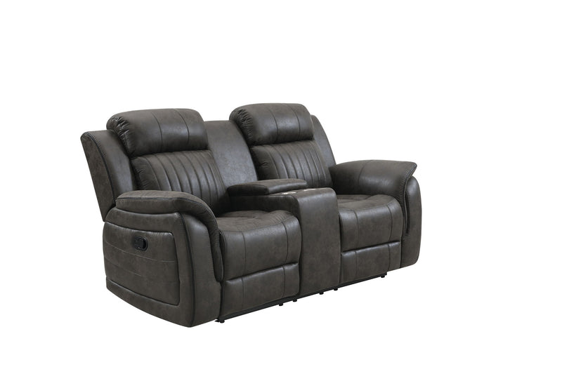 Steban - Console Reclining Loveseat - Gray