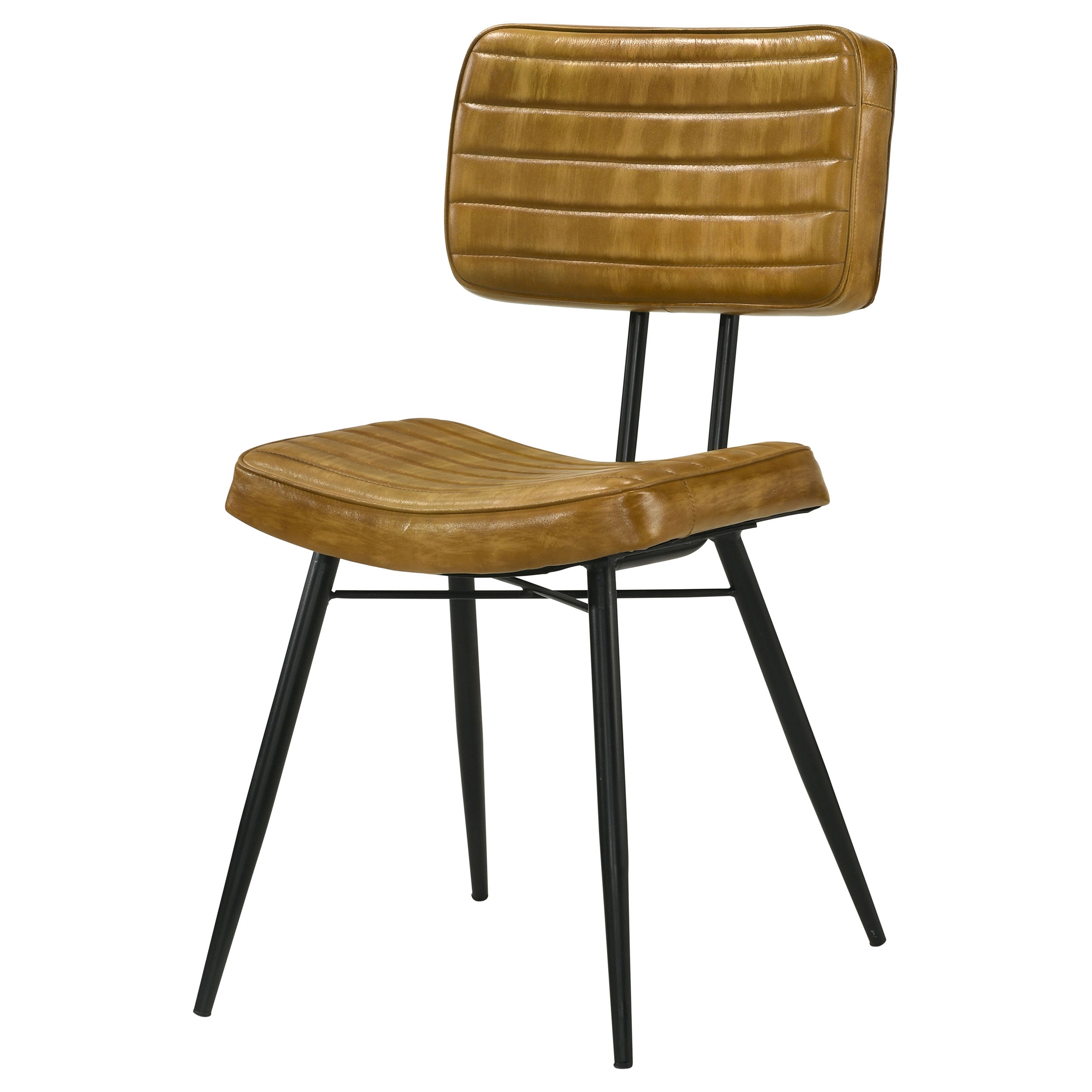 Misty Leather Upholstered Dining Side Chair Camel (Set of 2) — view 5
