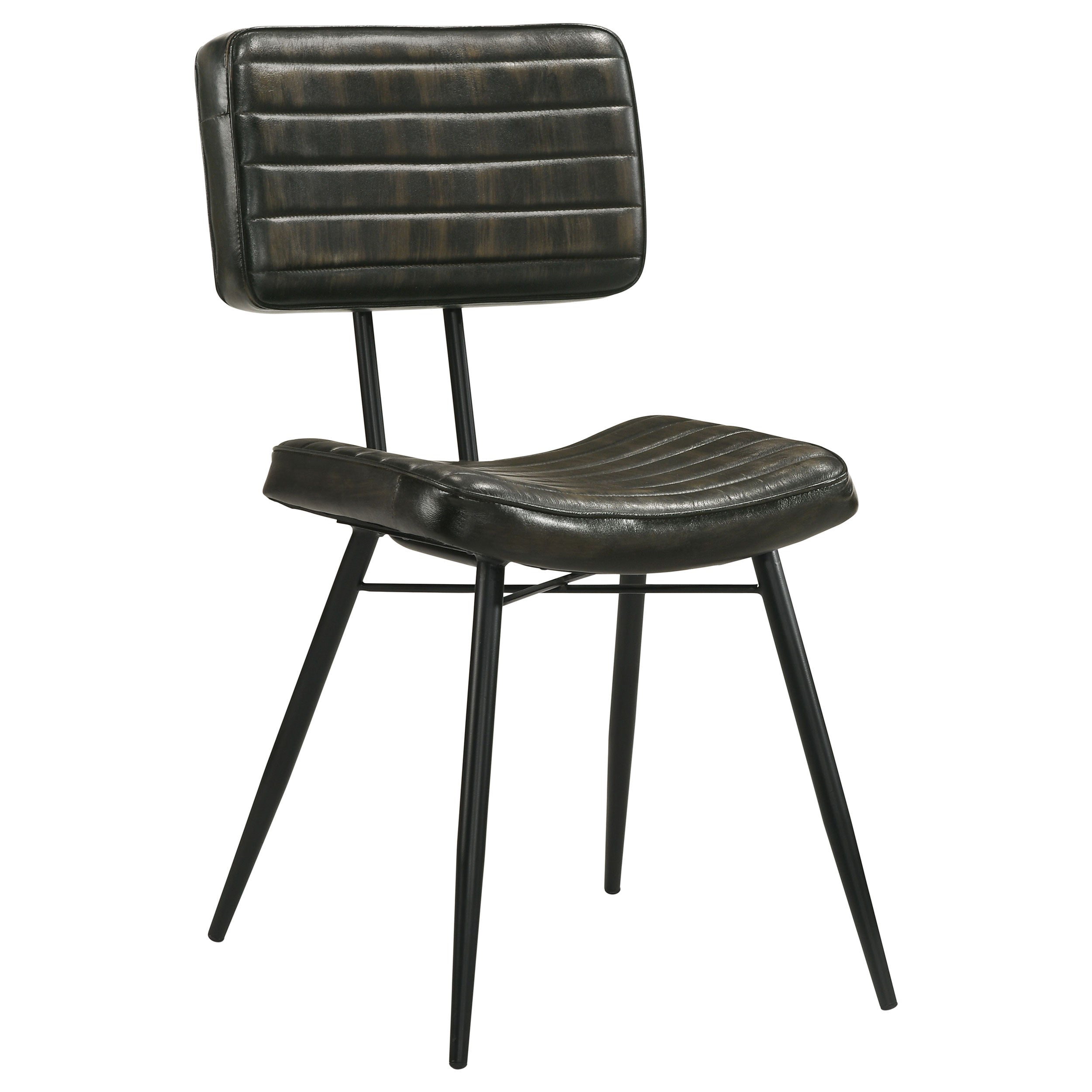 Misty Leather Upholstered Dining Chair Espresso (Set of 2) — view 3