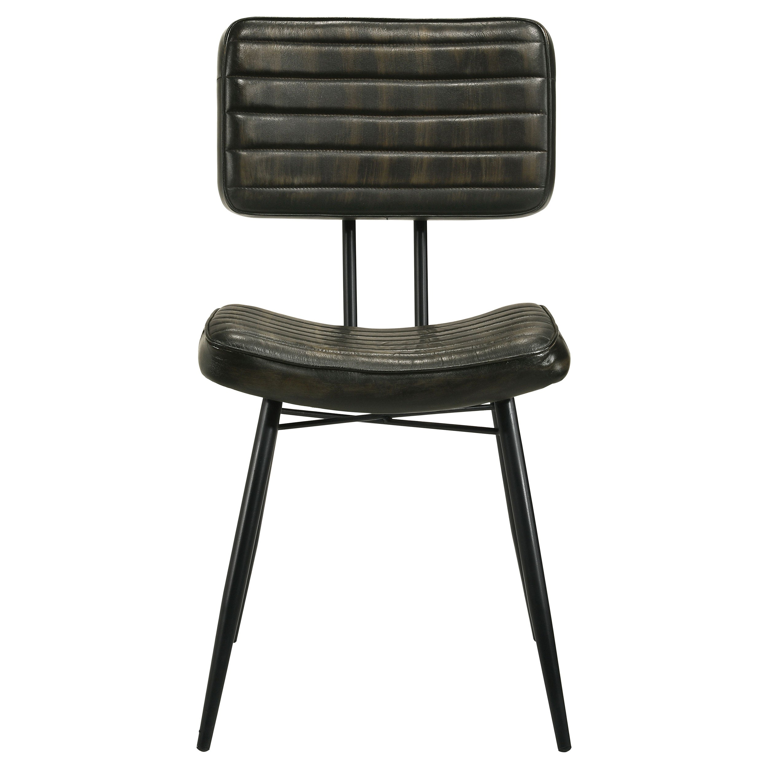 Misty Leather Upholstered Dining Chair Espresso (Set of 2) — view 4