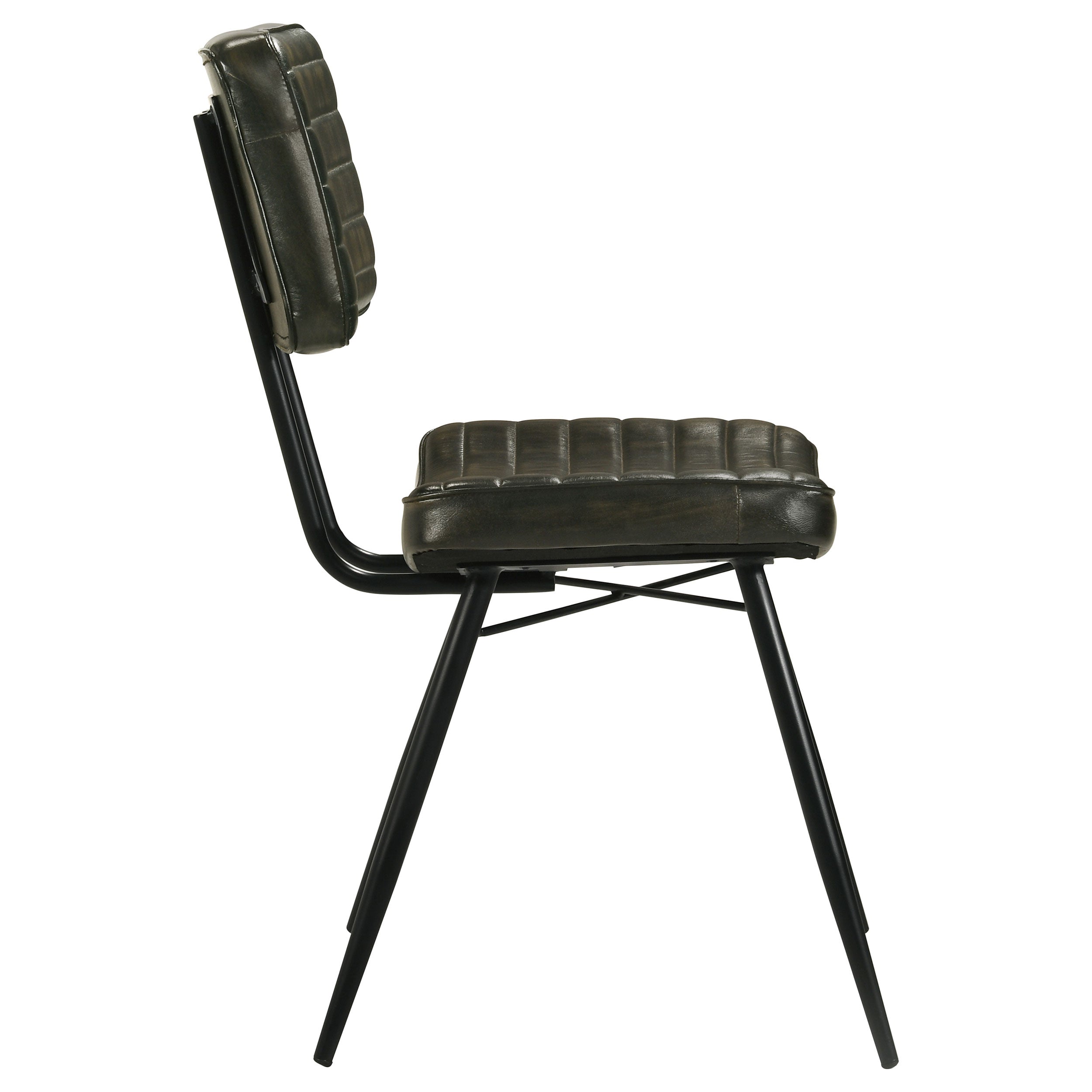 Misty Leather Upholstered Dining Chair Espresso (Set of 2) — view 9