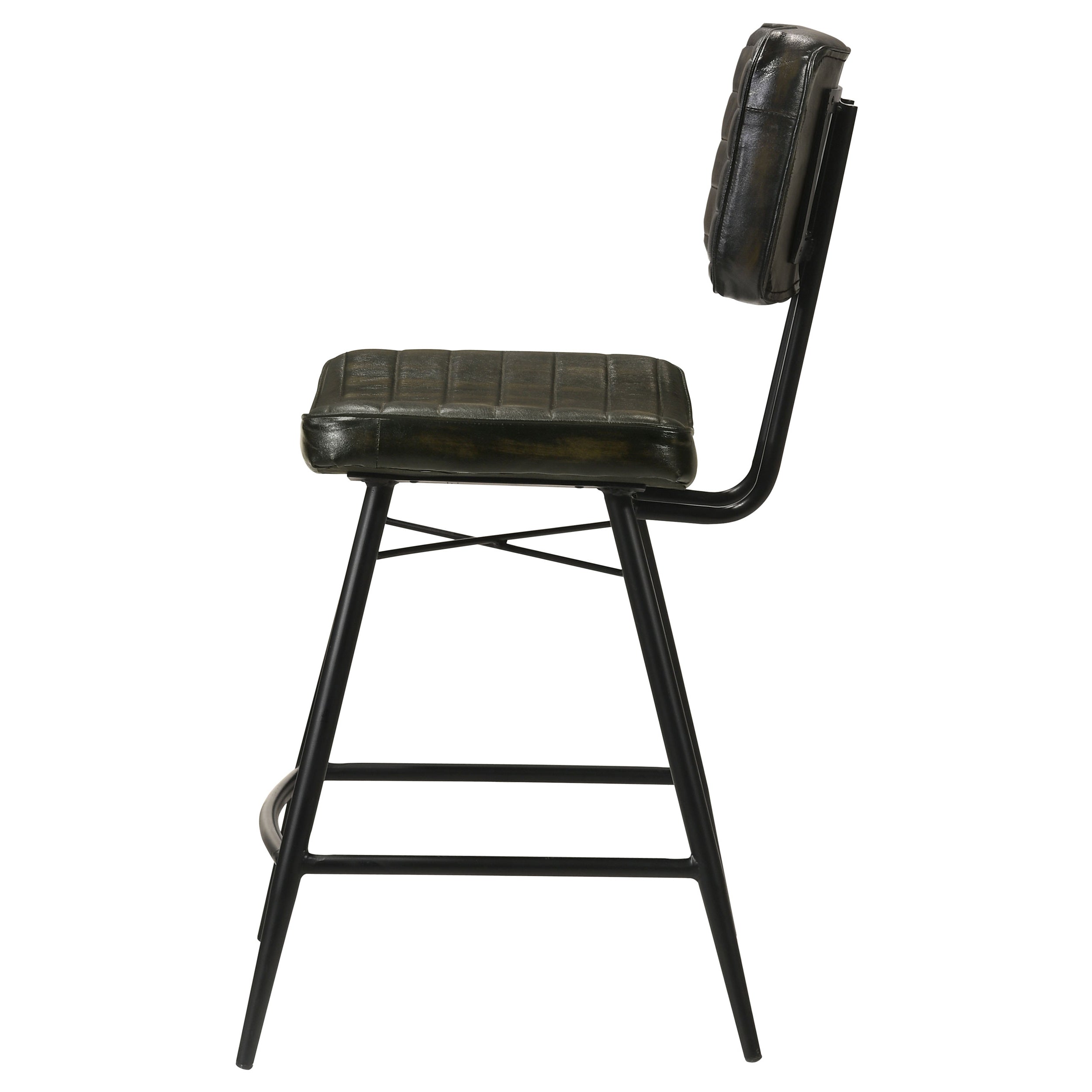 Partridge Leather Counter Chair Antique Espresso (Set of 2) — view 6