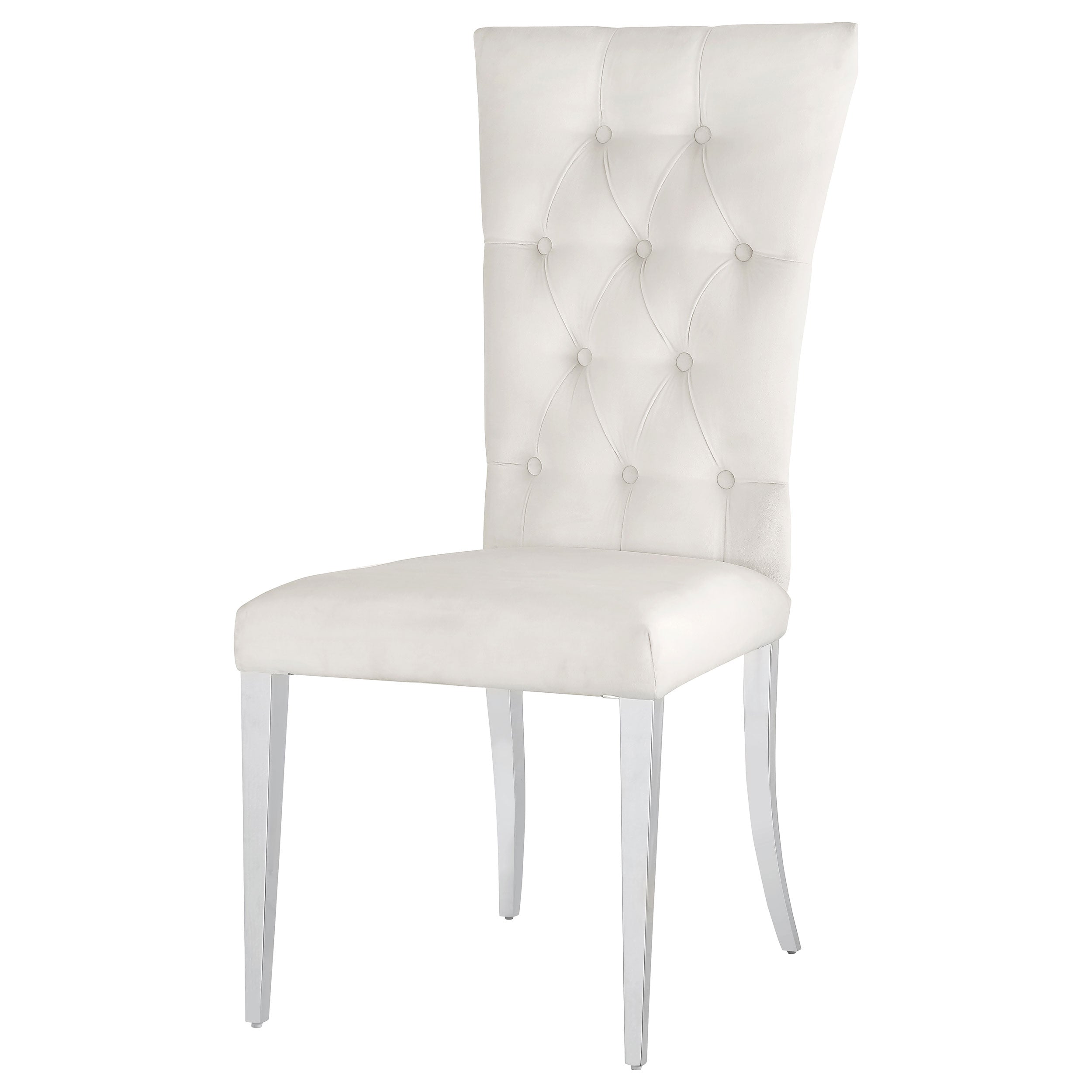 Kerwin Velvet Upholstered Dining Side Chair White (Set of 2) — view 5