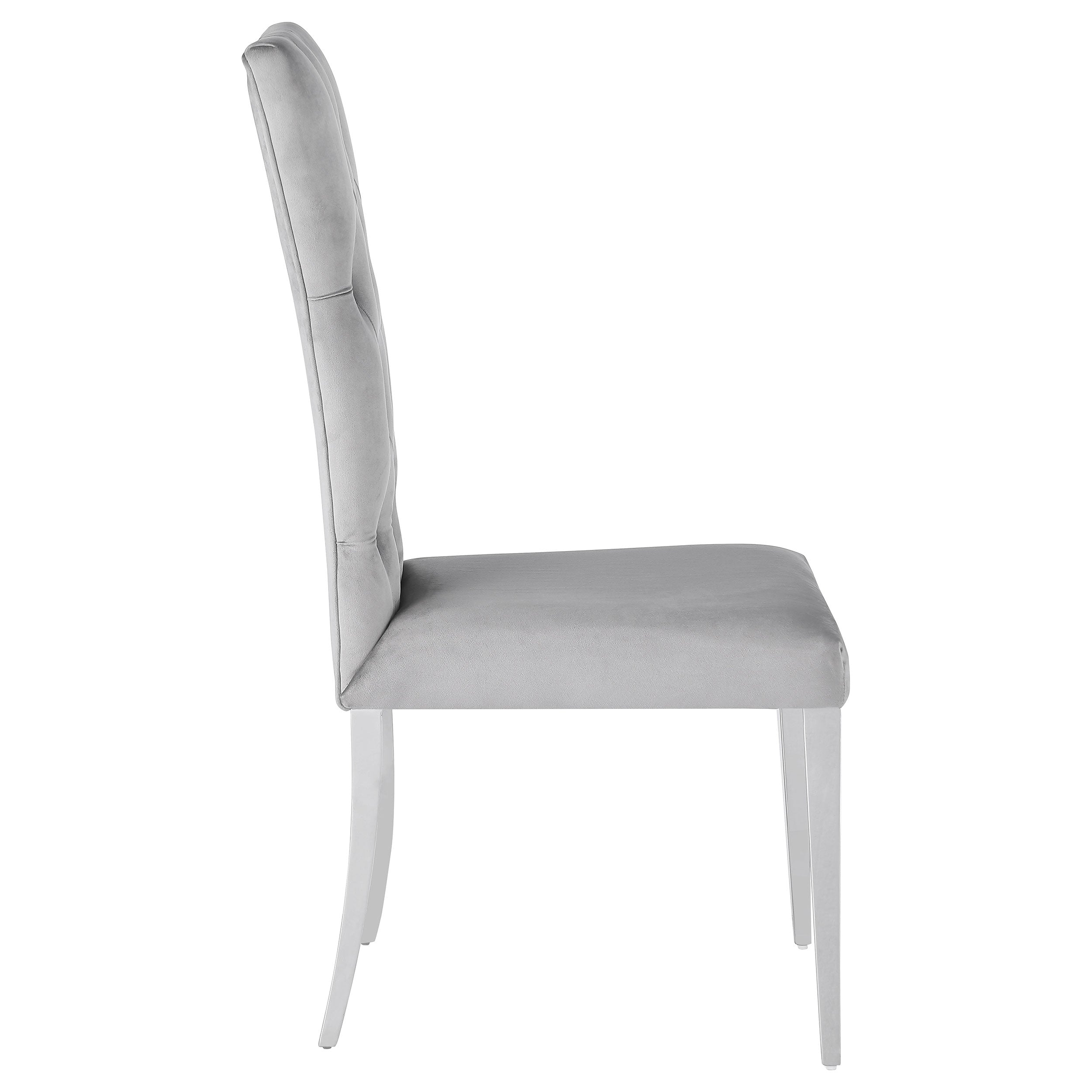 Kerwin Velvet Upholstered Dining Side Chair Grey (Set of 2) — view 10