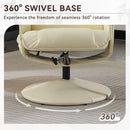 360° Swivel Reclining Chair With Wrapped Base, 5 Point Vibration Massage