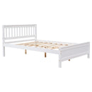 Full Bed with Headboard and Footboard,with 2 Nightstands,White