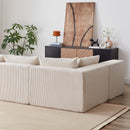Modular L Shaped Sectional Compressed Sofa, Free Combination