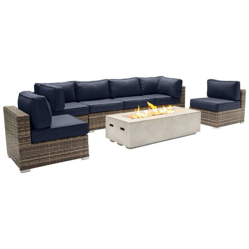 Outdoor Elegance Conversation Set With Fire Pit