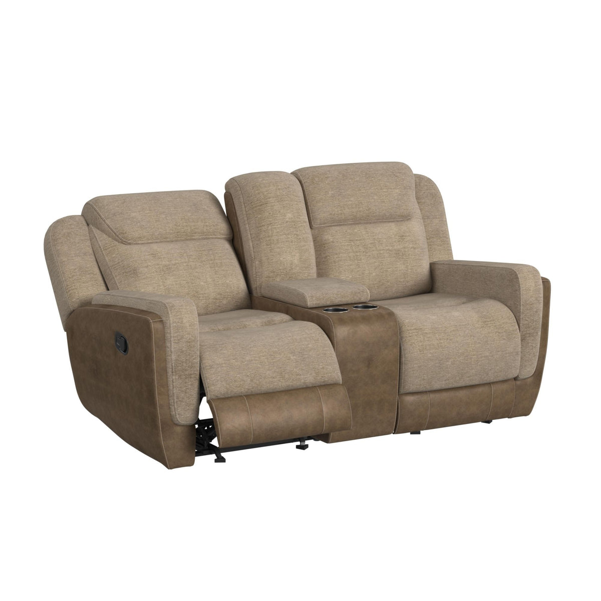 Hornet Motion Glider Loveseat With Console in Dark Gray by Elements International, view 3